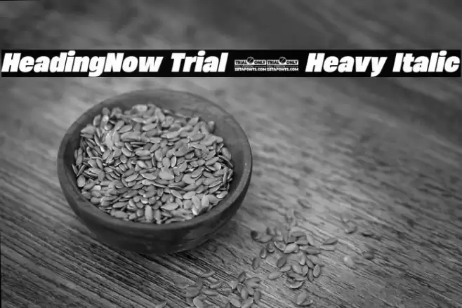 HeadingNow Trial 68 Heavy Italic Font examples