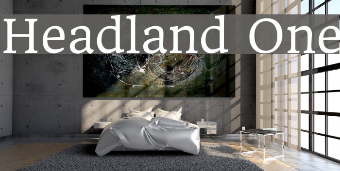 Headland One Font examples
