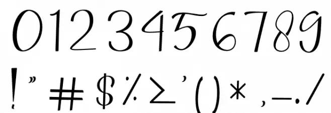 Headland Script Font OTHER CHARS