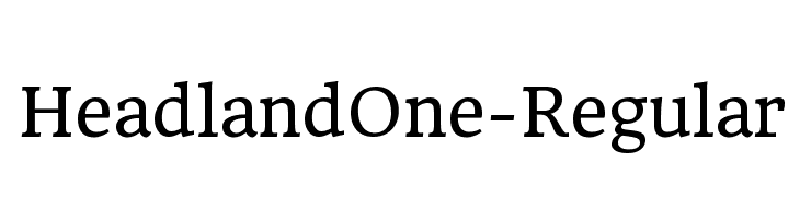 HeadlandOne-Regular  नि: शुल्क फ़ॉन्ट्स डाउनलोड