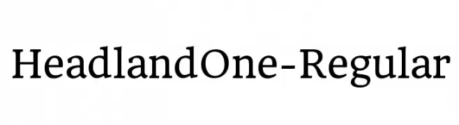 HeadlandOne-Regular  Скачать бесплатные шрифты