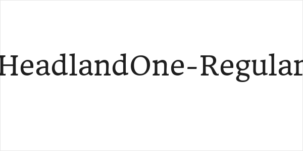 HeadlandOne-Regular Logo