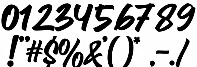 Headlight Font OTHER CHARS