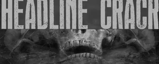 Headline Crack Font examples