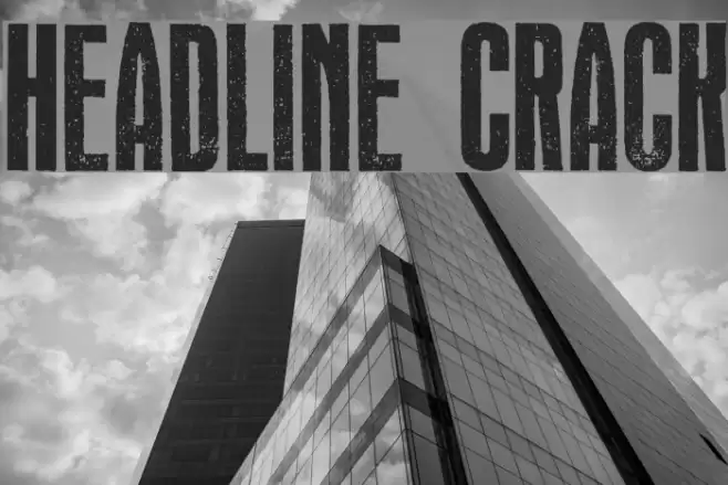 Headline Crack Font examples