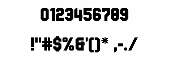 Headline Gothic Regular Font OTHER CHARS