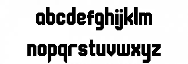 Headline Gothic Regular Caratteri MINUSCOLO