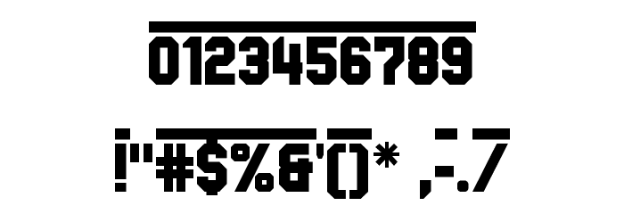 Headline Gothic Titling 2 Regular Font OTHER CHARS
