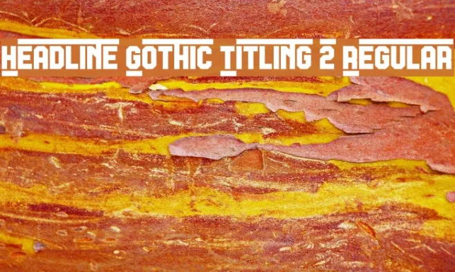 Headline Gothic Titling 2 Regular Example 3