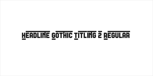 Headline Gothic Titling 2 Regular Logo