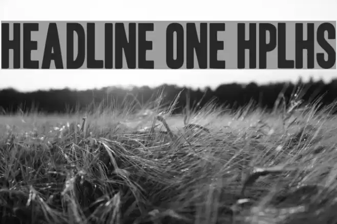Headline One HPLHS Font examples