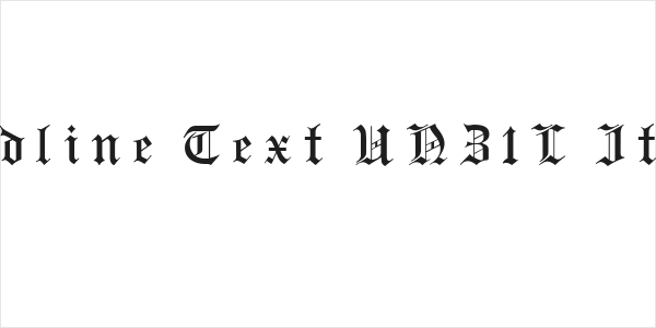 Headline Text UNZ1L Italic Logo