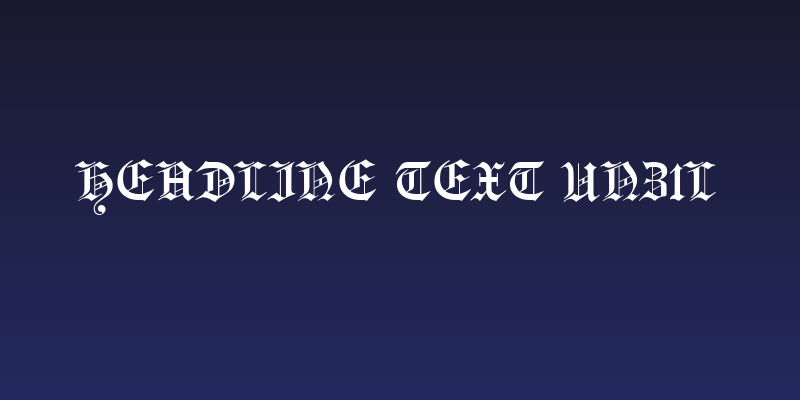 Headline Text UNZ1L Social Header