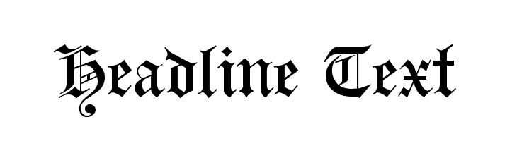 Headline Text Font
