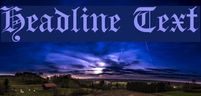 Headline Text Font examples