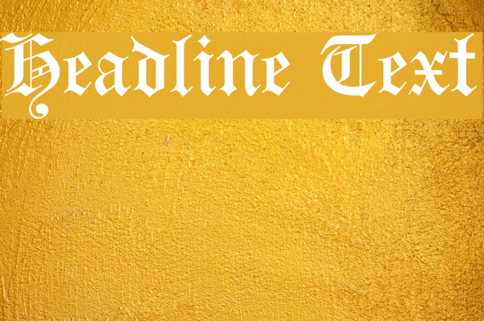 Headline Text Font examples