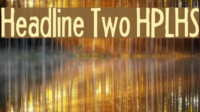 Headline Two HPLHS Font examples
