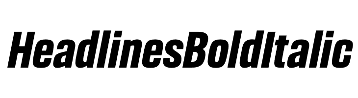 Headlines Bold Italic  font caratteri gratis