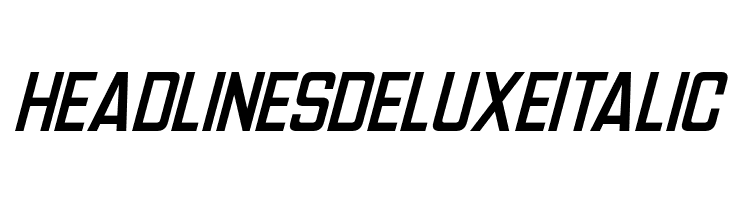 Headlines Deluxe Italic  font caratteri gratis