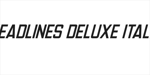 Headlines Deluxe Italic Logo