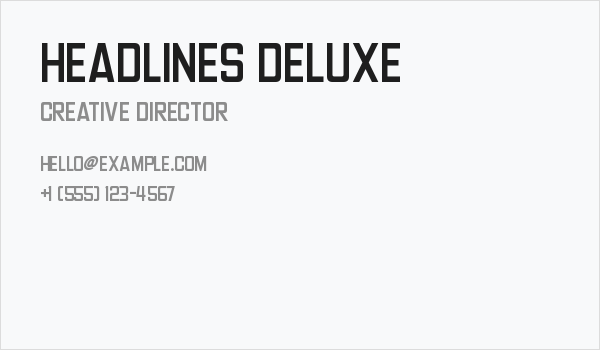 Headlines Deluxe Business Card