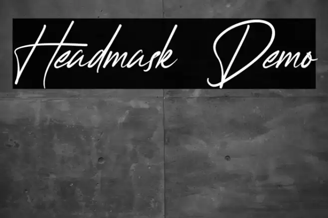 Headmask Demo Font examples