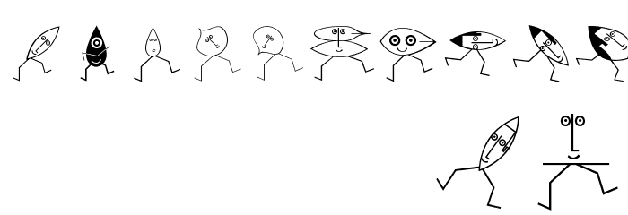 HeadsConstructedTwo Font OTHER CHARS