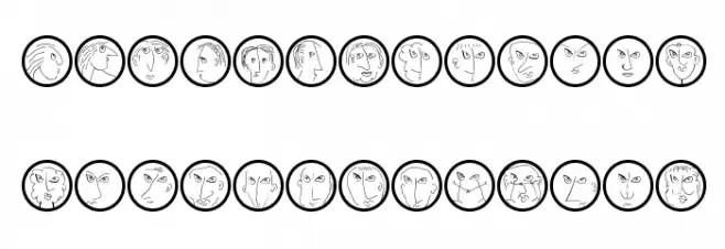 HeadsHandsSketches خط أحرف كبيرة