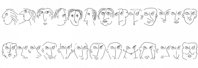 HeadsHandsSketches फ़ॉन्ट लोअरकेस