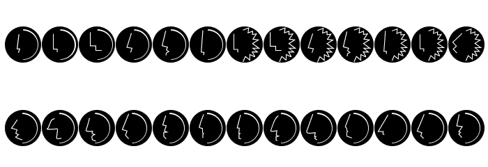 HeadsTorsiButtons Font LOWERCASE