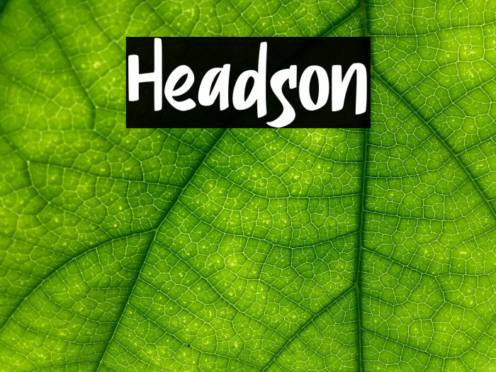 Headson Font examples