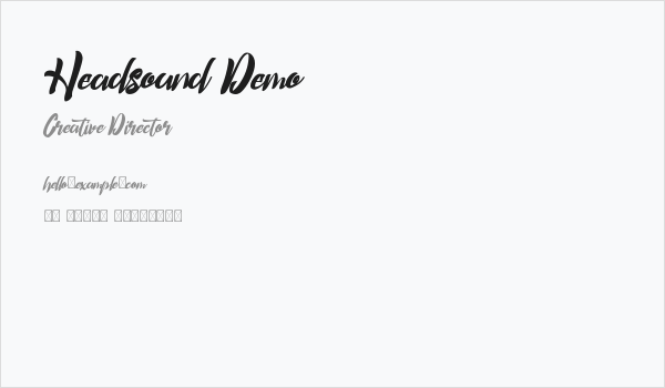 Headsound Demo Business Card