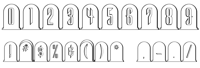 Headstone Regular Font OTHER CHARS