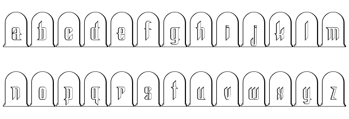 Headstone Regular Font LOWERCASE