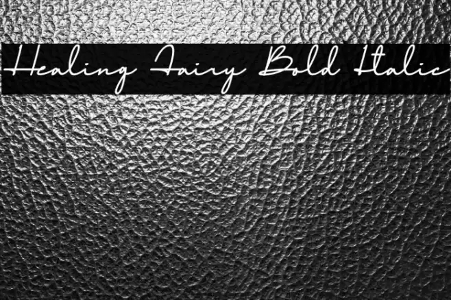 Healing Fairy Bold Italic Font examples