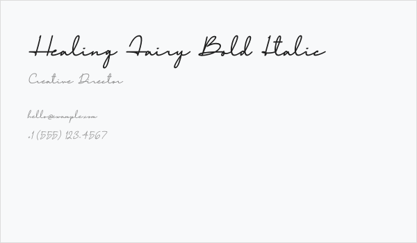 Healing Fairy Bold Italic Business Card