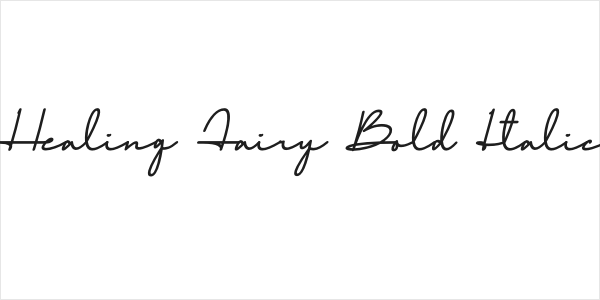 Healing Fairy Bold Italic Logo