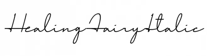 Healing Fairy Italic Fonte