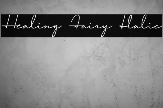 Healing Fairy Italic Font examples