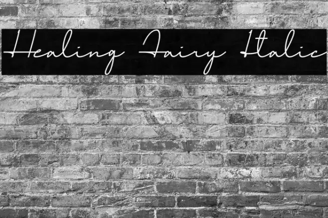 Healing Fairy Italic Font examples