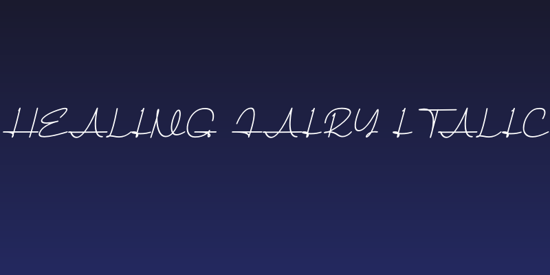 Healing Fairy Italic Social Header