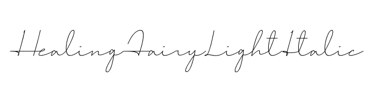 Healing Fairy Light Italic Schriftart