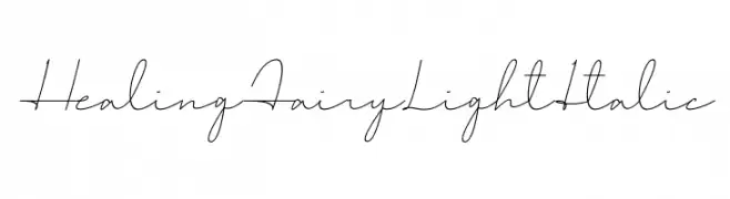 Healing Fairy Light Italic  Descarca Fonturi Gratis