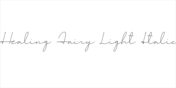 Healing Fairy Light Italic Logo