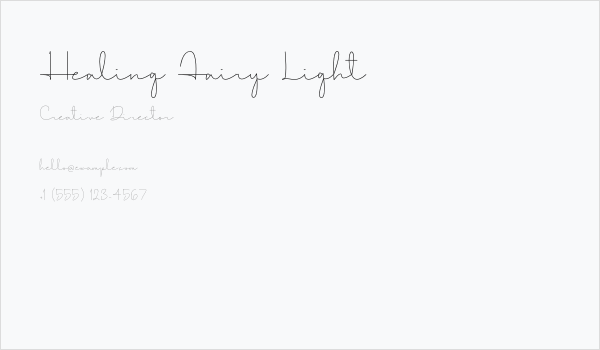 Healing Fairy Light Business Card