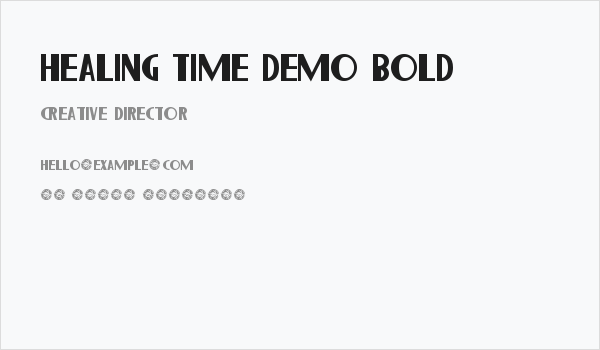 Healing Time Demo Bold Business Card