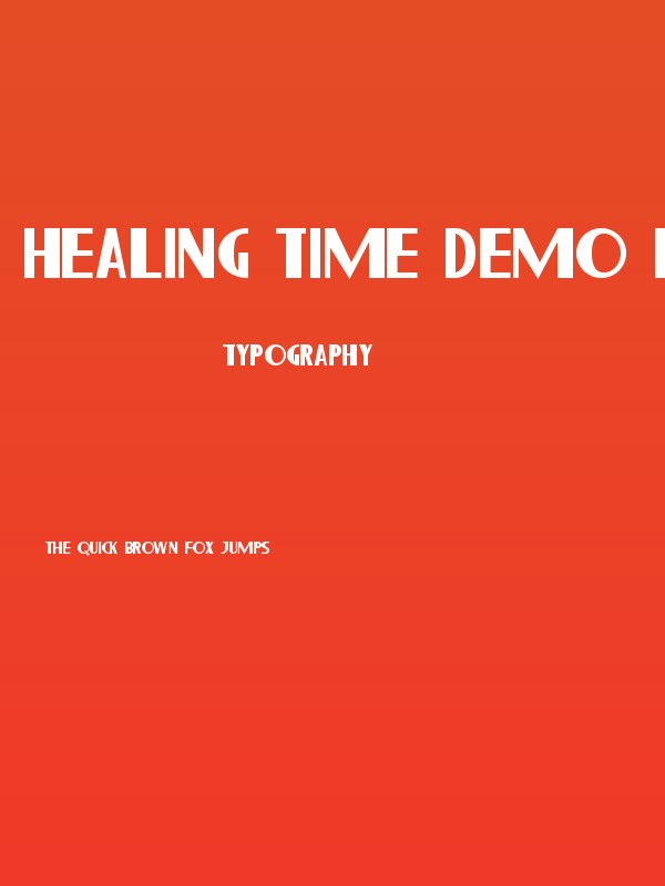 Healing Time Demo Bold Poster