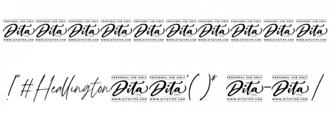 Heallington Personal Use Font OTHER CHARS