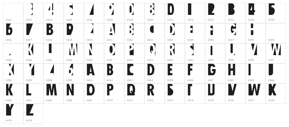 Healthy Alternative Character Map