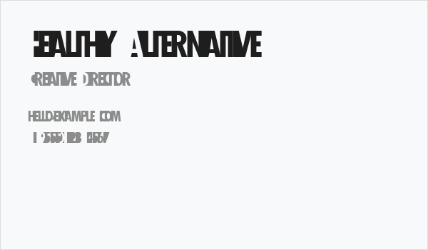 Healthy Alternative Business Card